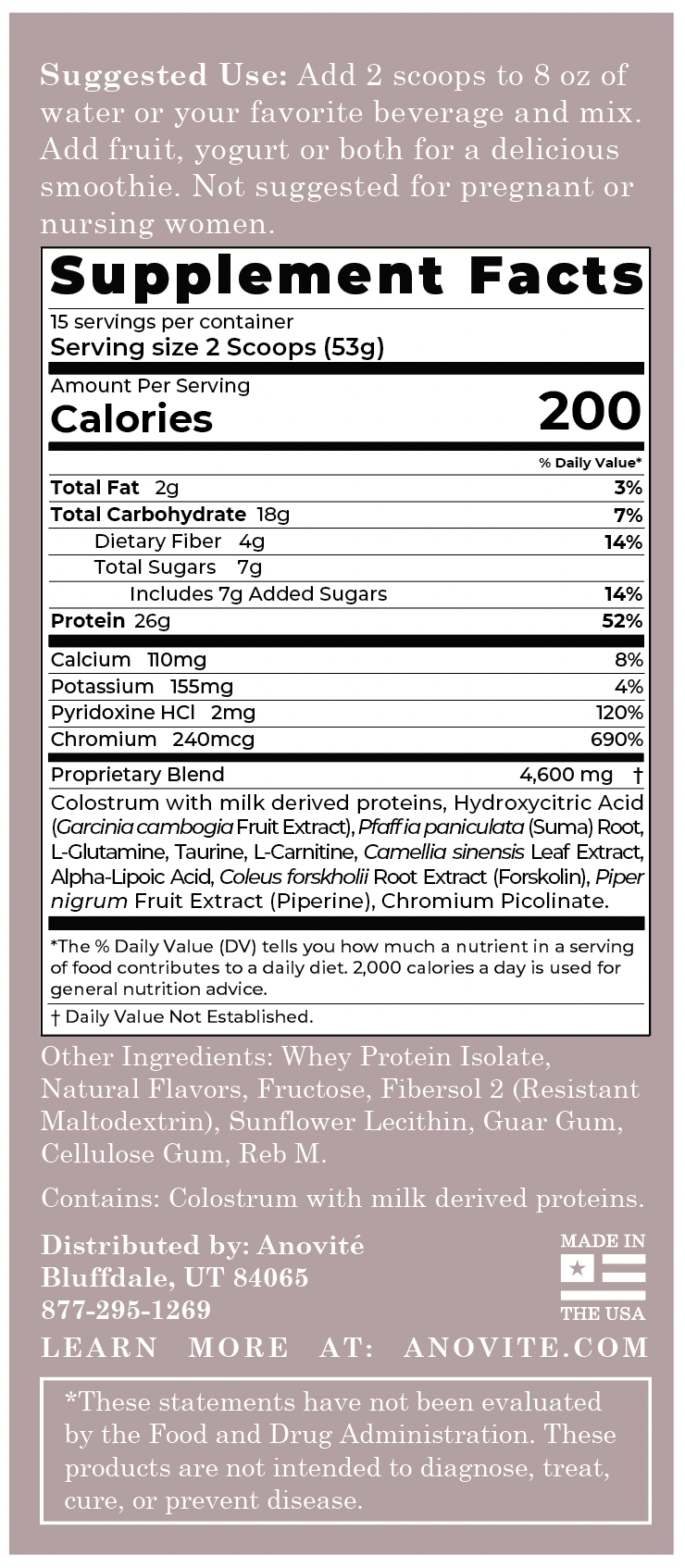LepiTrim6 Slim Protein Blend. 1.9lbs. (15 servings)
